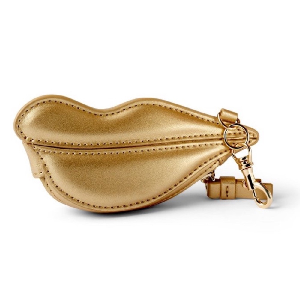 DVF Diane Von Furstenberg X Target Lips Coin Pouch Purse Gold NWT